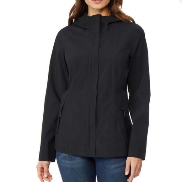 32 Degrees Cool Women’s Hooded Lightweight Rain/Wind Jacket Size M Charcoal Gray - Picture 1 of 15